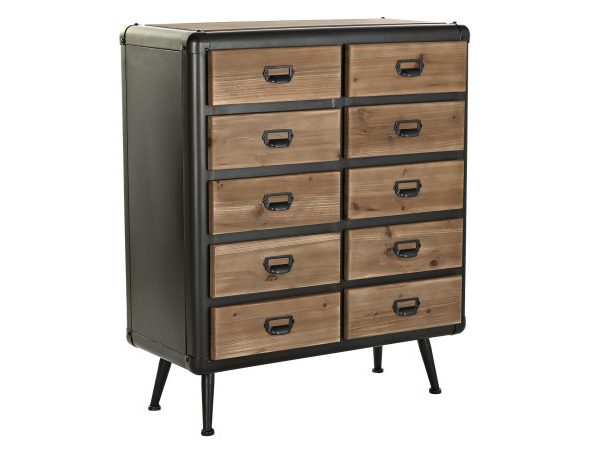 CAJONERA ABETO METAL 80X40X95 NEGRO