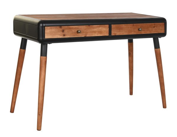 CONSOLA ABETO METAL 120X50X77 MARRON OSCURO