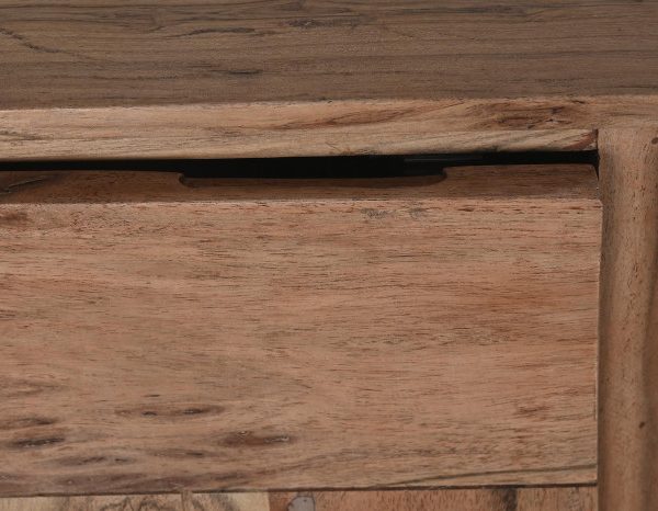 BUFFET ACACIA METAL 142X40X81 MARRON