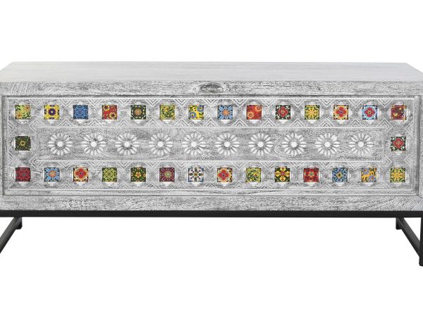BAUL MANGO CERAMICA 116X40X50 GRIS