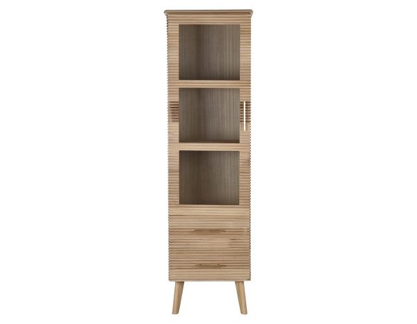 VITRINA PAULOWNIA MDF 46X38X160 MARRON CLARO