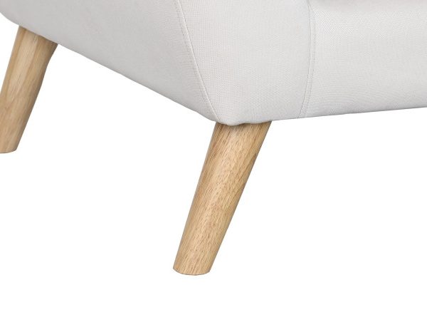 SOFA POLIESTER RUBBERWOOD 172X82X82 3 PLAZAS CREMA