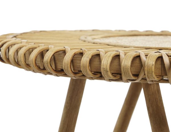 MESITA AUXILIAR SET 2 RATAN 80X80X45,5 NATURAL