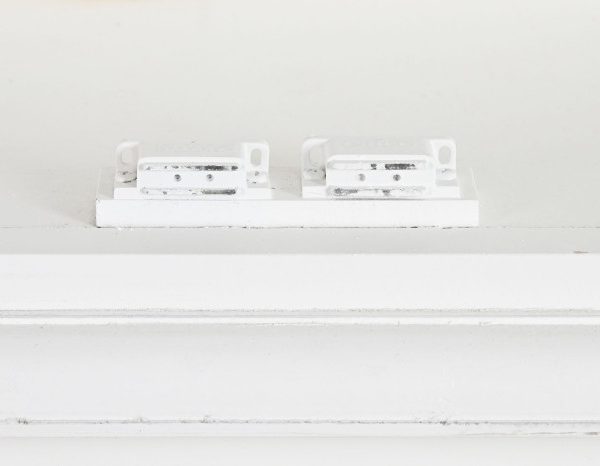 VITRINA MDF CRISTAL 218,4X40,6X203 BLANCO