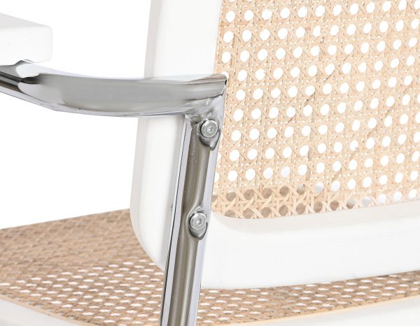 SILLA OLMO RATAN 65,5X62X79 BLANCO