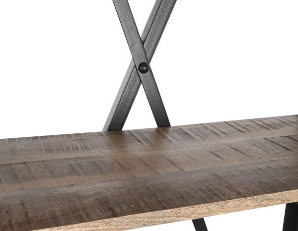ESTANTERIA METAL MANGO 75X47X220 ESCALERA NATURAL