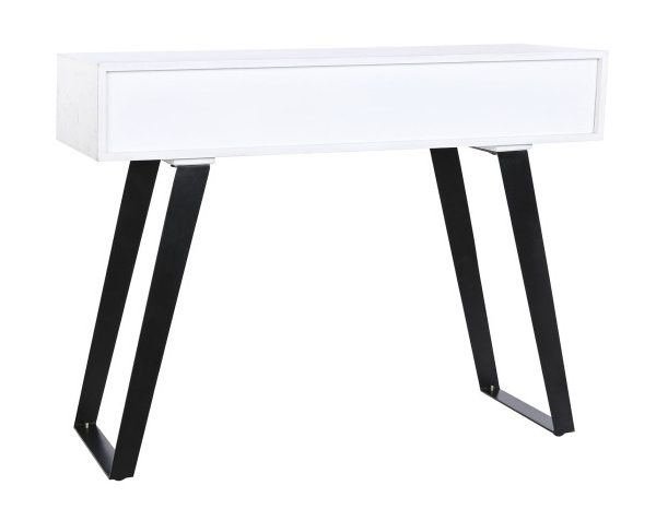 CONSOLA MANGO METAL 105X35X77 BLANCO