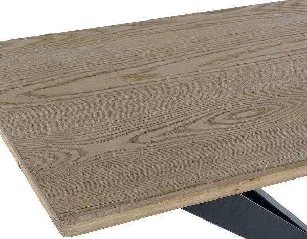 CONSOLA ABETO METAL 120X40X80 NATURAL