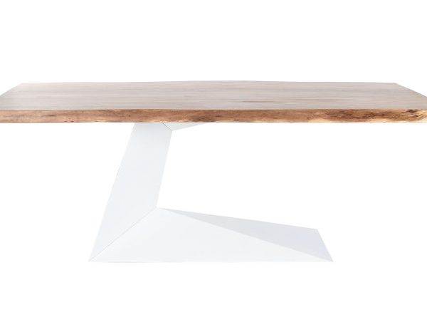MESA COMEDOR ACACIA METAL 200X100X76 PATA BLANCA
