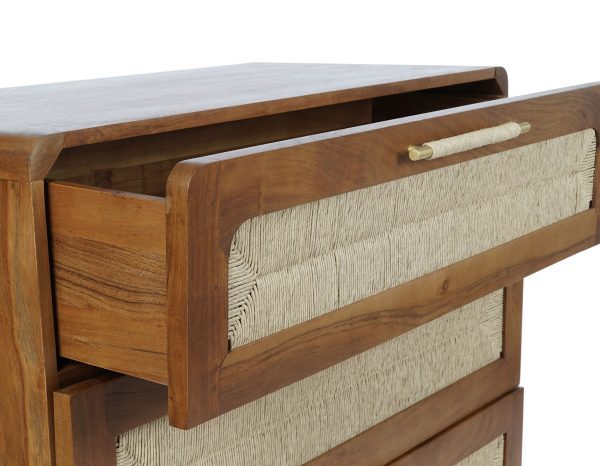 COMODA ACACIA RATAN 90X45X90 TRENZADO