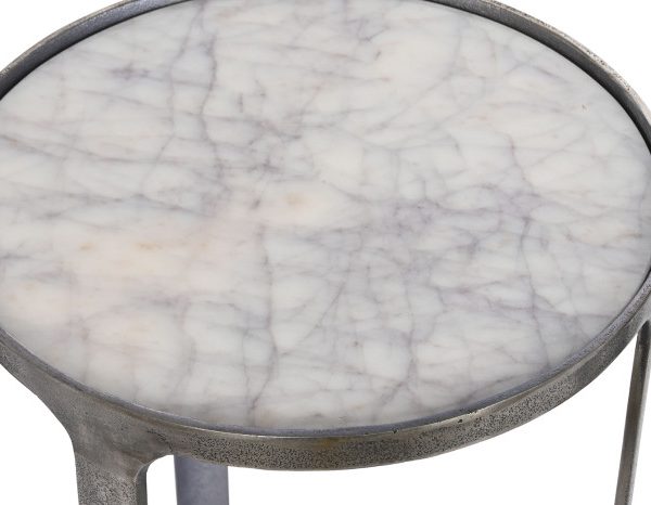 MESITA AUXILIAR SET 3 MARMOL 45,5X45,5X56 PATINADO