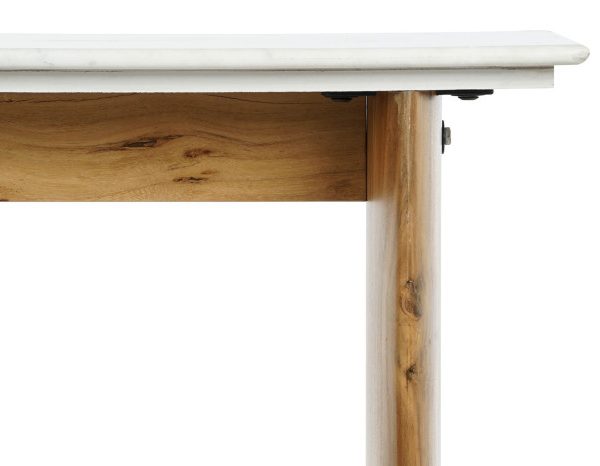 CONSOLA MARMOL MANGO 120X38X77 GROSOR 15MM. BLANCO