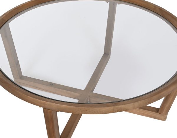 MESA CENTRO ABETO CRISTAL 100X100X43 NATURAL
