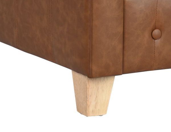 SOFA POLIESTER MADERA 151X79X70 2 PLAZAS MARRON