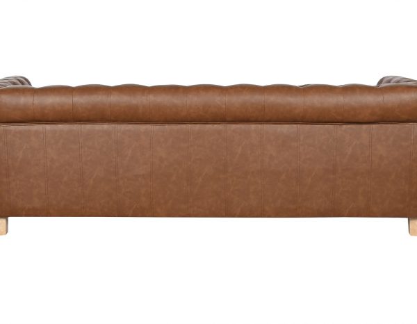 SOFA POLIESTER MADERA 218X78X70 3 PLAZAS MARRON