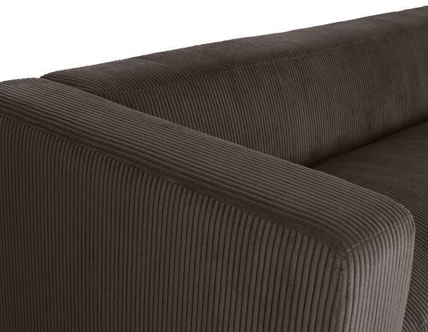 SOFA POLIESTER 224X95,5X66,5 MARRON