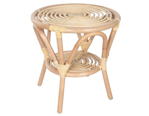 MESA SET 3 RATAN 50X50X50 Y 2 SILLONES CON COJIN