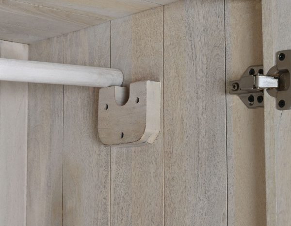ARMARIO MANGO RATAN 87X55X178 BLANCO ROTO