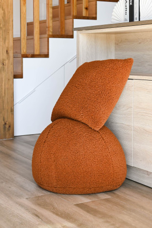 COJIN SUELO POLIESTER 50X50X40 1578 GR TERRACOTA