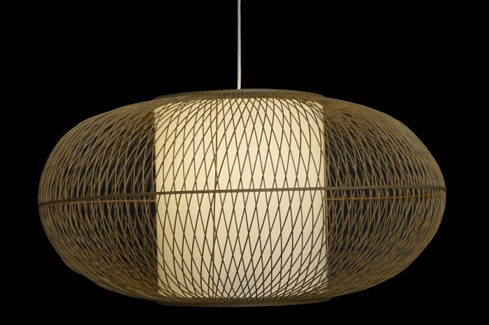 LAMPARA TECHO BAMBU 83X83X40 NATURAL - Imagen 1