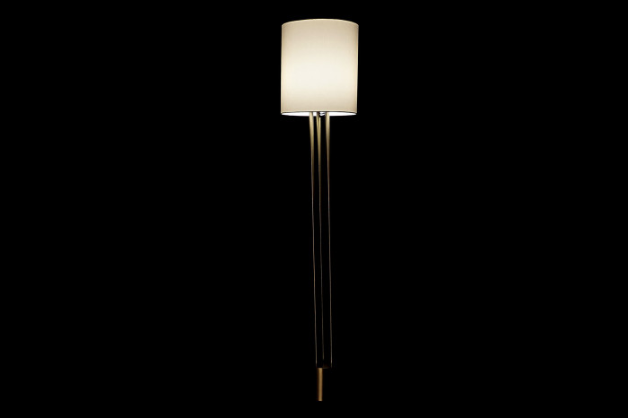 LAMPARA PIE METAL LINO 33X33X165 DORADO - Imagen 1