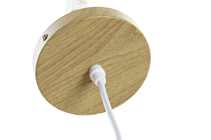 LAMPARA TECHO BAMBU POLIESTER 46X46X20 NATURAL - Imagen 1