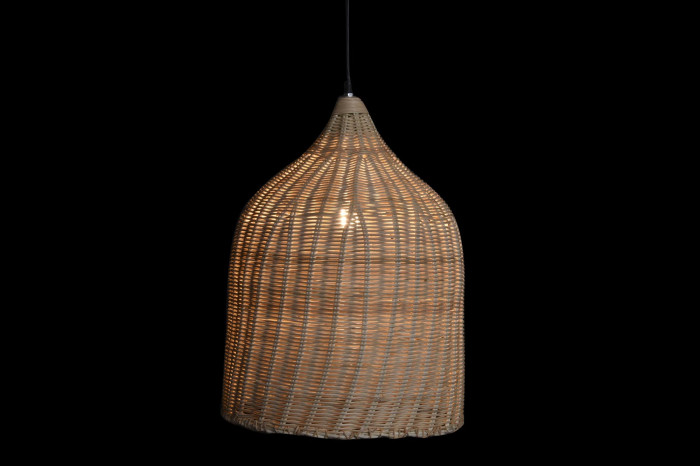 LAMPARA TECHO RATAN 40X40X51 NATURAL - Imagen 1