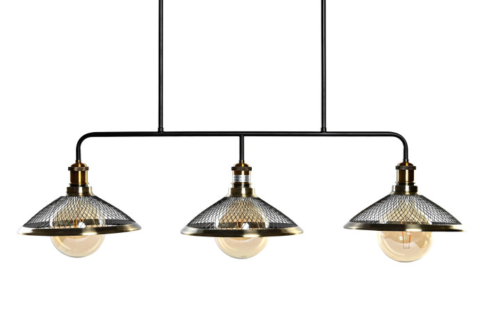 LAMPARA TECHO METAL 100X29X122 TRIPLE DORADO - Imagen 1