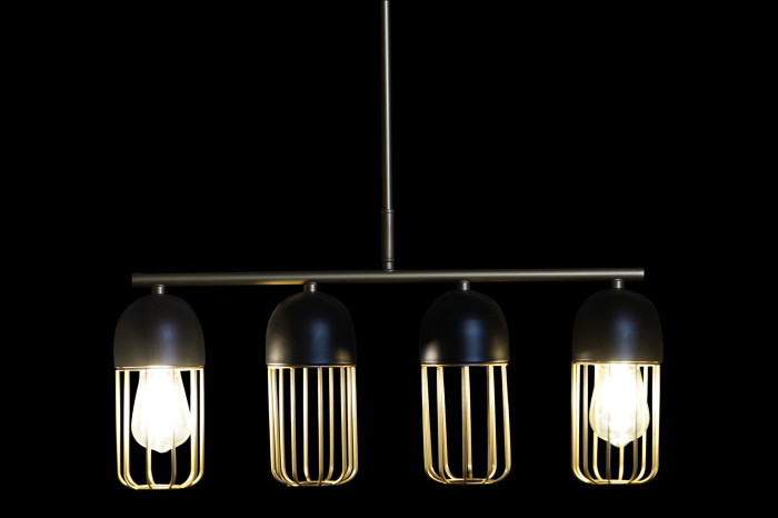 LAMPARA TECHO METAL 60X11X26 NEGRO - Imagen 1