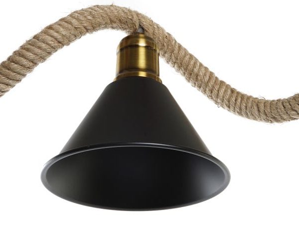 LAMPARA TECHO METAL CUERDA 85X18X20 3 BOMBILLAS