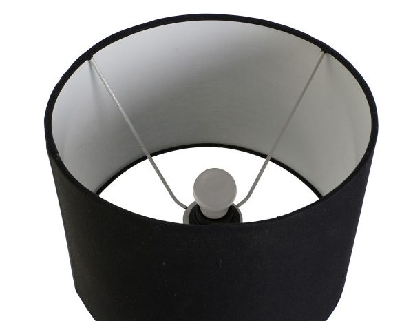LAMPARA SOBREMESA HIERRO POLIESTER 30X30X53