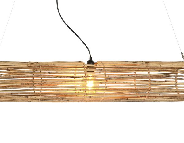 LAMPARA TECHO RATAN 100X20X20 NATURAL MARRON