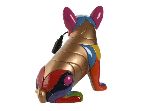 LAMPARA SOBREMESA RESINA 28,5X17,5X28 PERRO