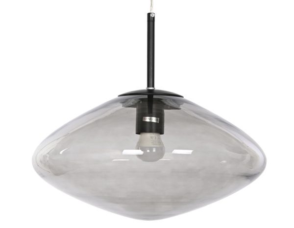 LAMPARA TECHO CRISTAL 36X36X20 GRIS