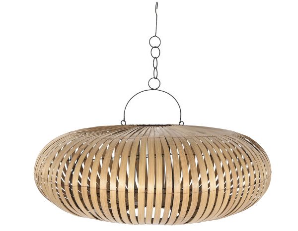 PANTALLA BAMBU 80X80X33 TECHO NATURAL