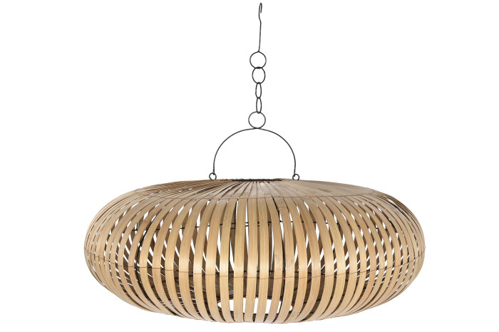 PANTALLA BAMBU 80X80X33 TECHO NATURAL - Imagen 1