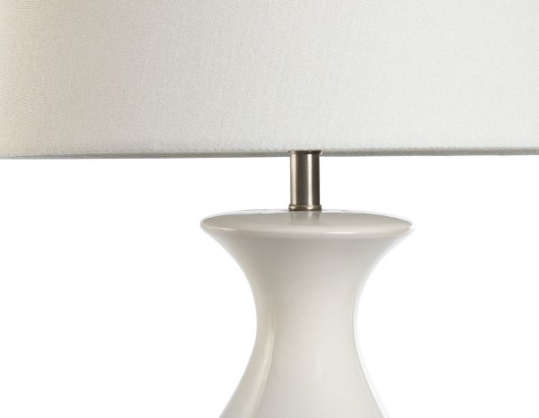 LAMPARA SOBREMESA CERAMICA ALGODON 40X40X70