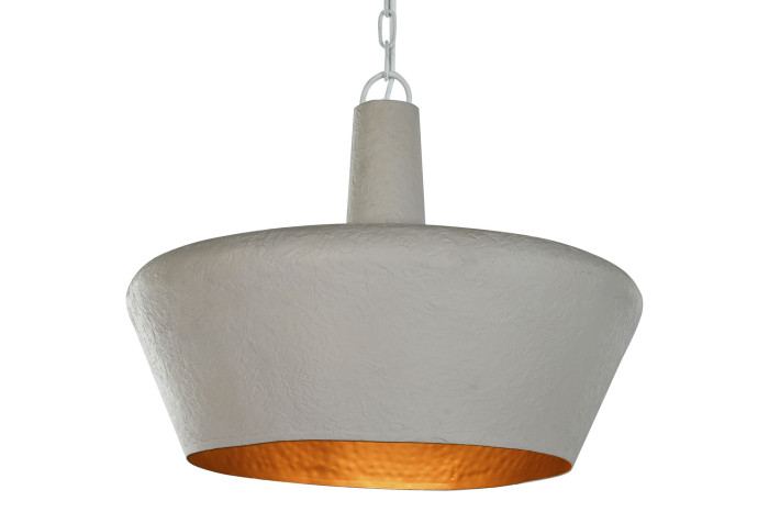 LAMPARA TECHO HIERRO 74X74X50 PATINADO BLANCO - Imagen 1
