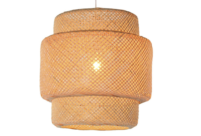 LAMPARA TECHO BAMBU 50X50X55 NATURAL MARRON CLARO - Imagen 1