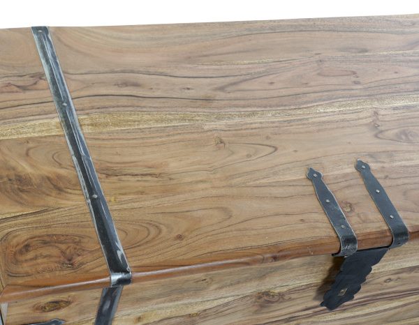 BAUL MADERA MACIZA ACACIA 100X45X40 25,00 NATURAL
