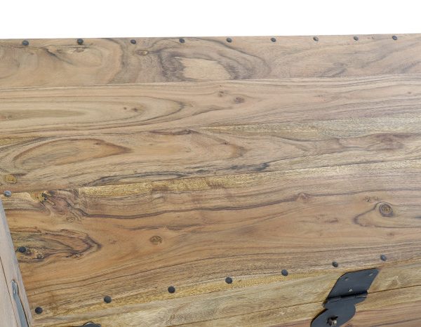 BAUL MADERA MACIZA ACACIA 79X39X34 22,00 NATURAL