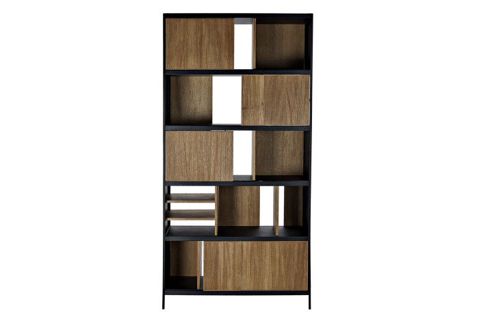 ESTANTERIA FRESNO HIERRO 98X36X200 NEGRO - Imagen 1