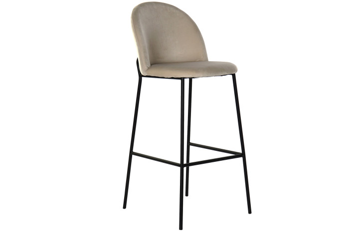TABURETE POLIESTER METAL 42X54X102 TERCIOPELO - Imagen 1