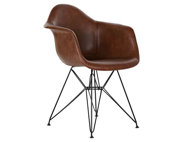 SILLA PU METAL 64X59X84 MARRON
