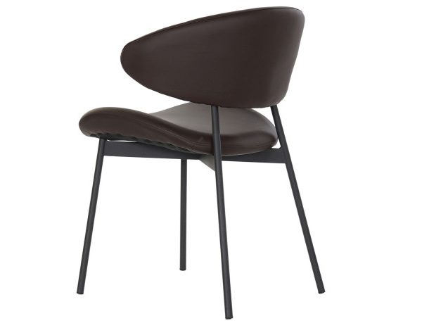 SILLA PU METAL 57X57X77 MARRON
