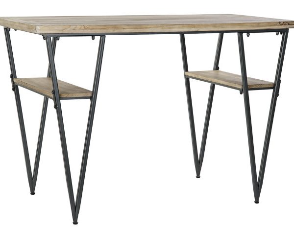 ESCRITORIO ABETO METAL 120X60X81 NATURAL