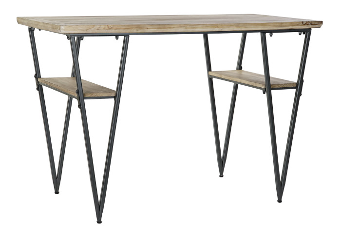 ESCRITORIO ABETO METAL 120X60X81 NATURAL - Imagen 1