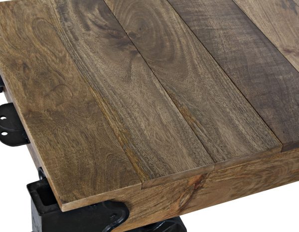 MESA CENTRO MANGO METAL 120X56X41 62,00 RUEDAS