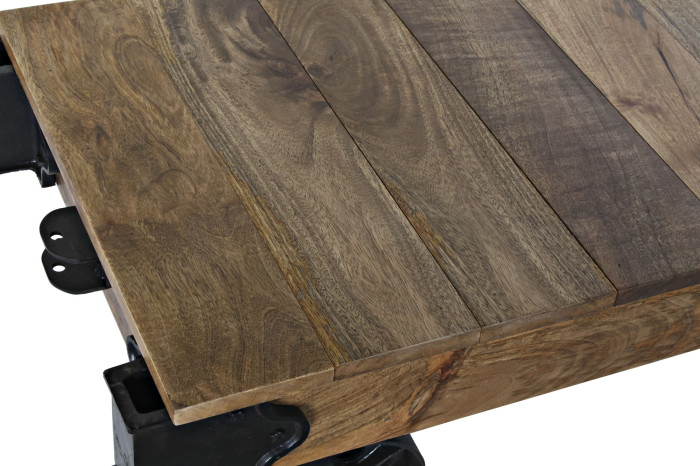 MESA CENTRO MANGO METAL 120X56X41 62,00 RUEDAS - Imagen 1