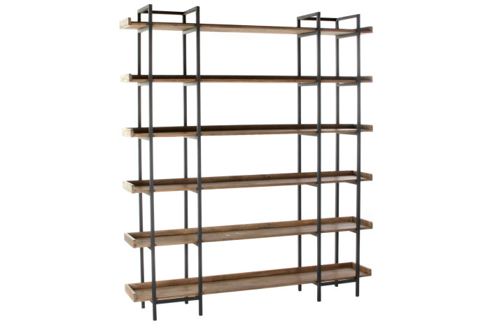 ESTANTERIA METAL MADERA 200X38X230 71,00 MARRON - Imagen 1